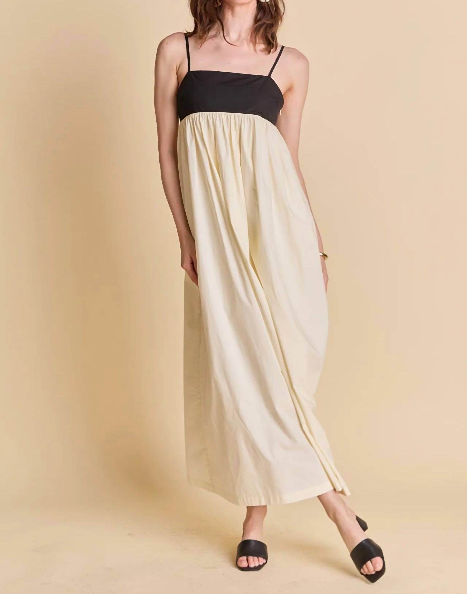 La'Ven - Women's Color Block Sleeveless Maxi Dress - Rack Hunt -