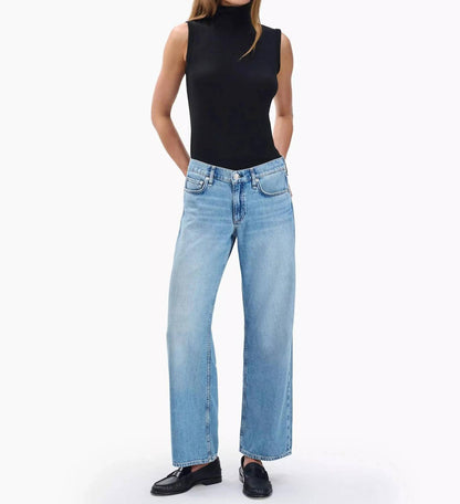 Saige Ankle Relaxed Straight Jeans