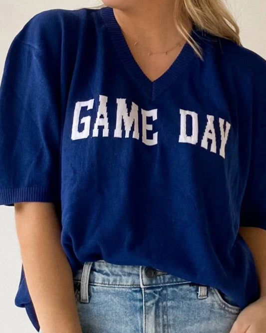 Game Day Short Sleeve Sweater