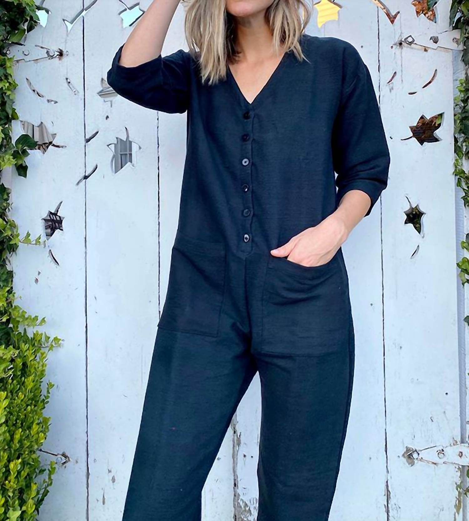 Happy French Gang - Textured Jumpsuit - Rack Hunt -