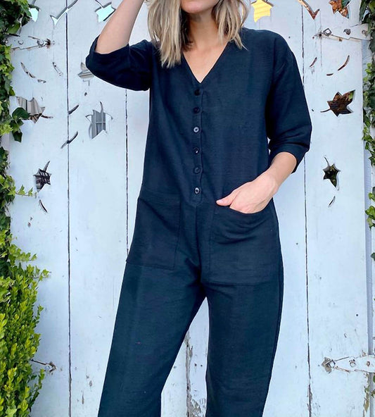 Happy French Gang - Textured Jumpsuit - Rack Hunt -