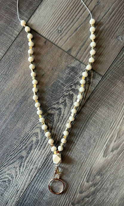 Jillian Ink - Women's Heart Beaded Teacher Nurse Lanyard With Breakaway Clasp - Rack Hunt