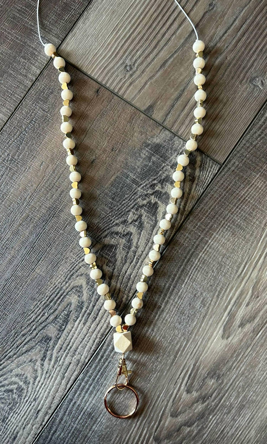 Jillian Ink - Women's Heart Beaded Teacher Nurse Lanyard With Breakaway Clasp - Rack Hunt