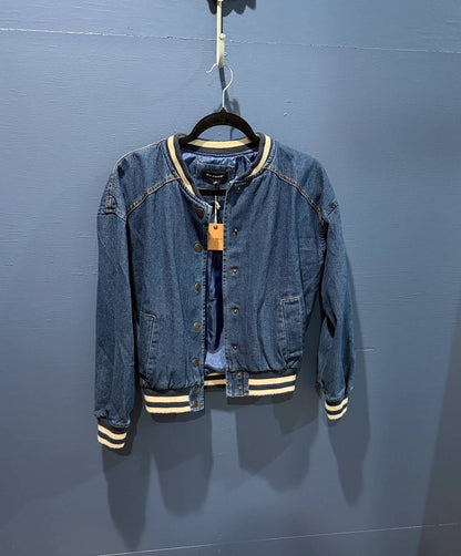 Women's Denim Bomber Jacket