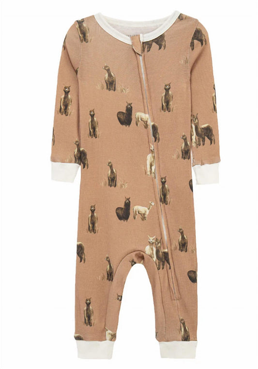 Kid's Alpaca Organic Cotton Zipper Pajama
