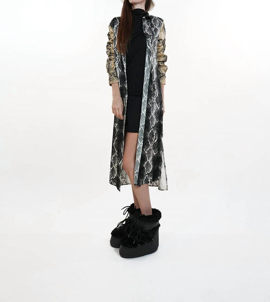 Liviana Conti - Snakeskin Print Shirt Dress - Rack Hunt -