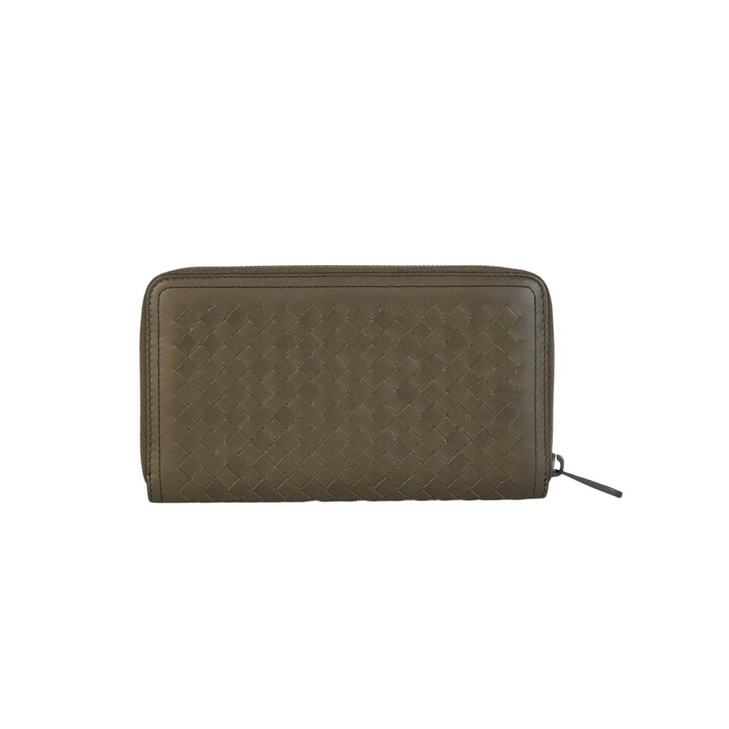 Unisex Zip Around Long Leather Wallet
