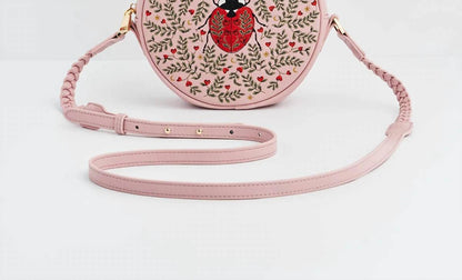 Women's Embroidered Circle Bag