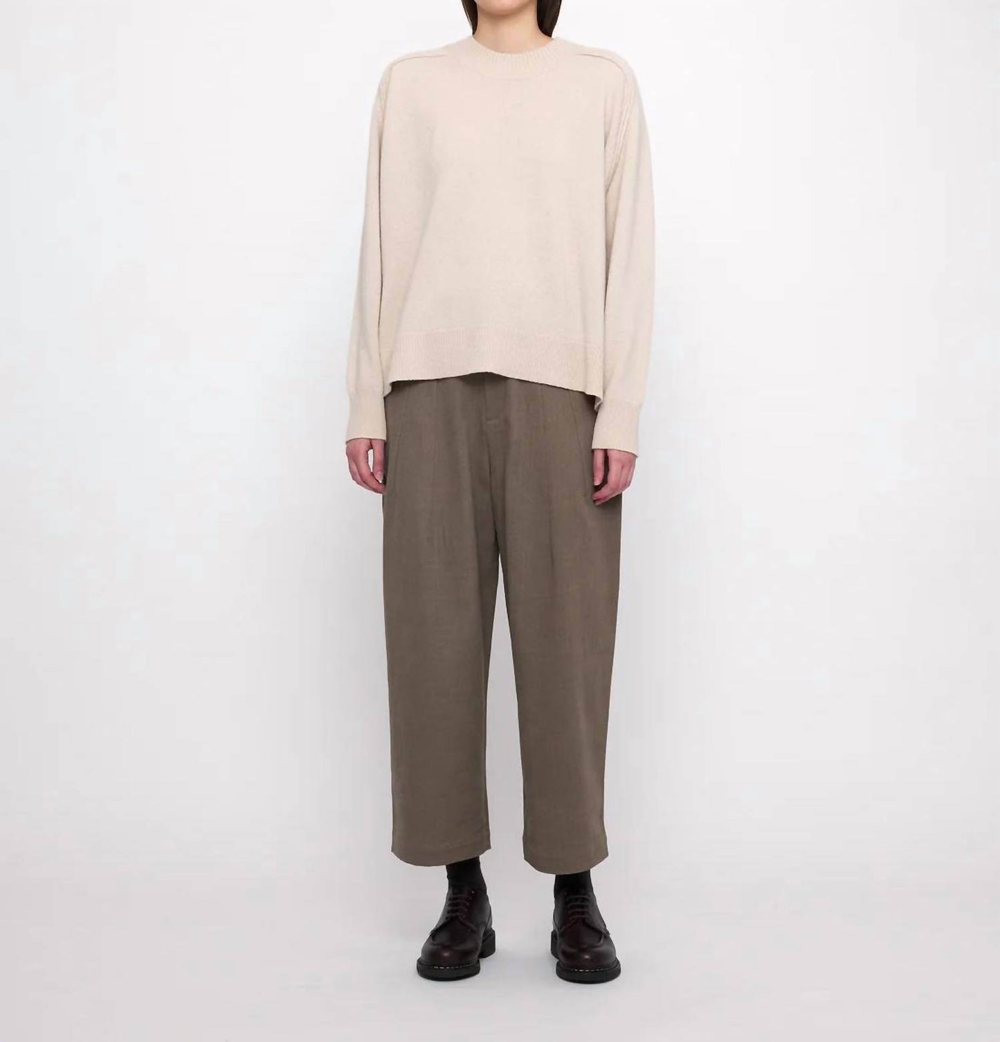 7115 by SZEKI - Relaxed Rolled Seam Sweater - Rack Hunt