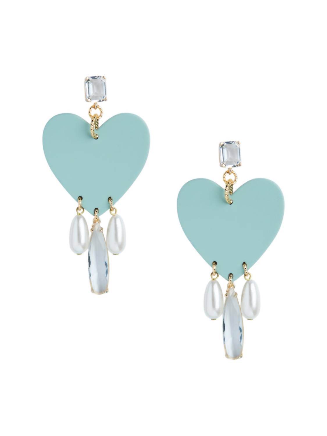 Neely Phelan - Women's Jade Heart Drop Earrings - Rack Hunt