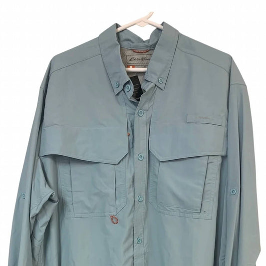 Men's Long Sleeve King Salmon Button Up Shirt
