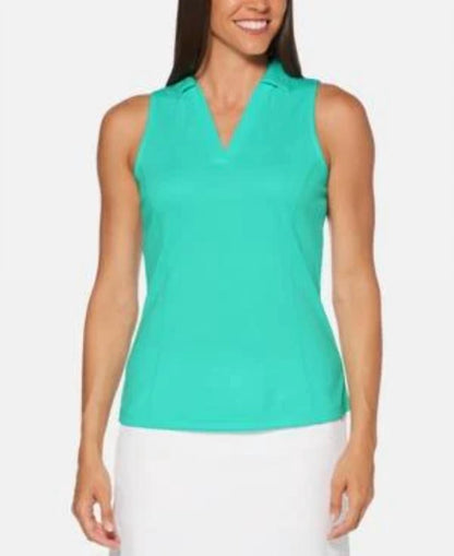 Women's Sleeveless Mesh Golf Polo