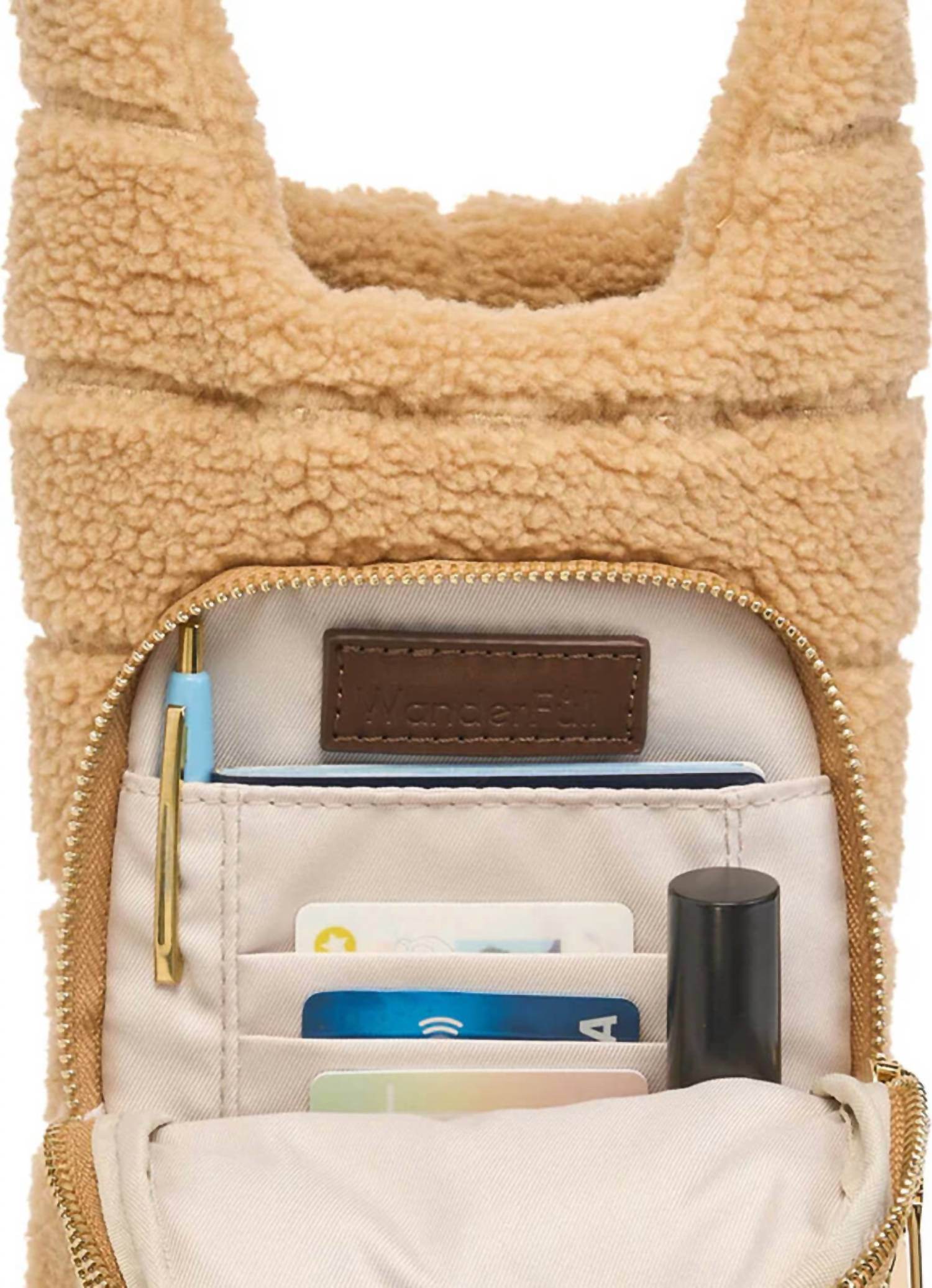 WanderFull - Unisex Sherpa Hydrobag With Vegan Leather Strap - Rack Hunt