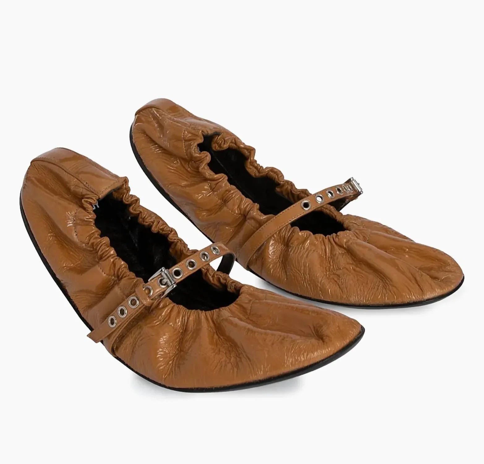 PIERRE HARDY - Women's Margot Patent Leather Ballet Flats - Rack Hunt