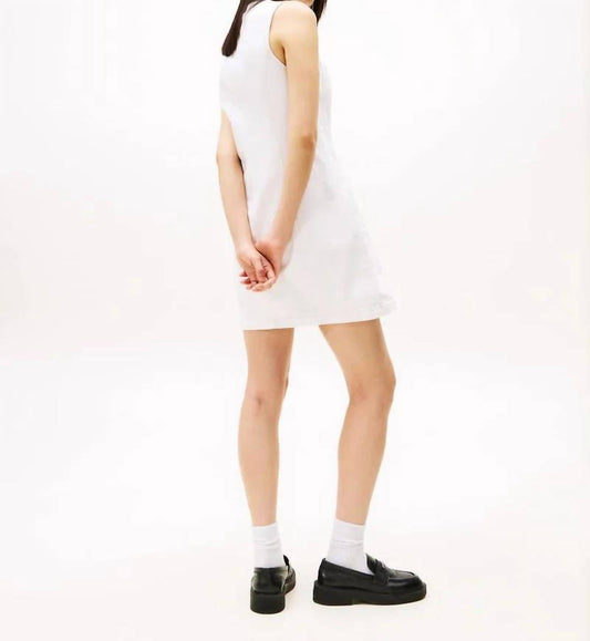 Zip-front Sleeveless Denim Dress