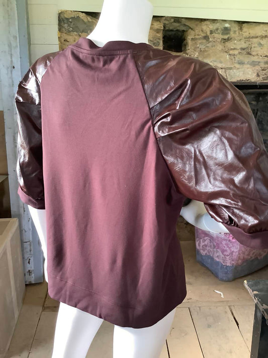 Women's Mercury Ponte Faux Leather Top
