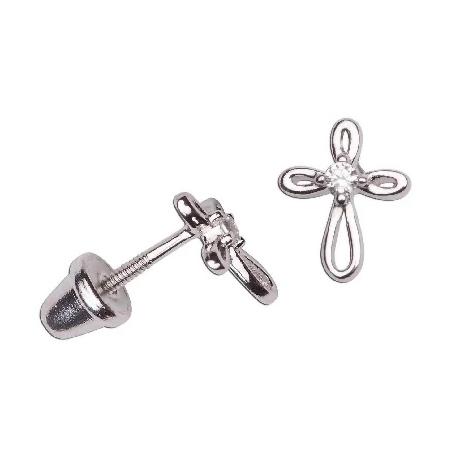 Cherished Moments - Baby Infinity Cross Earrings - Rack Hunt -