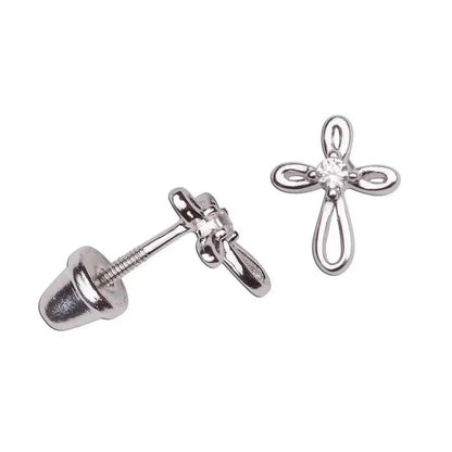 Cherished Moments - Baby Infinity Cross Earrings - Rack Hunt