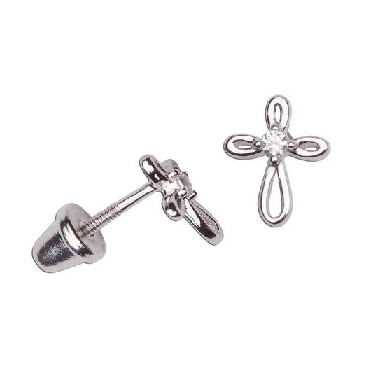 Cherished Moments - Baby Infinity Cross Earrings - Rack Hunt -