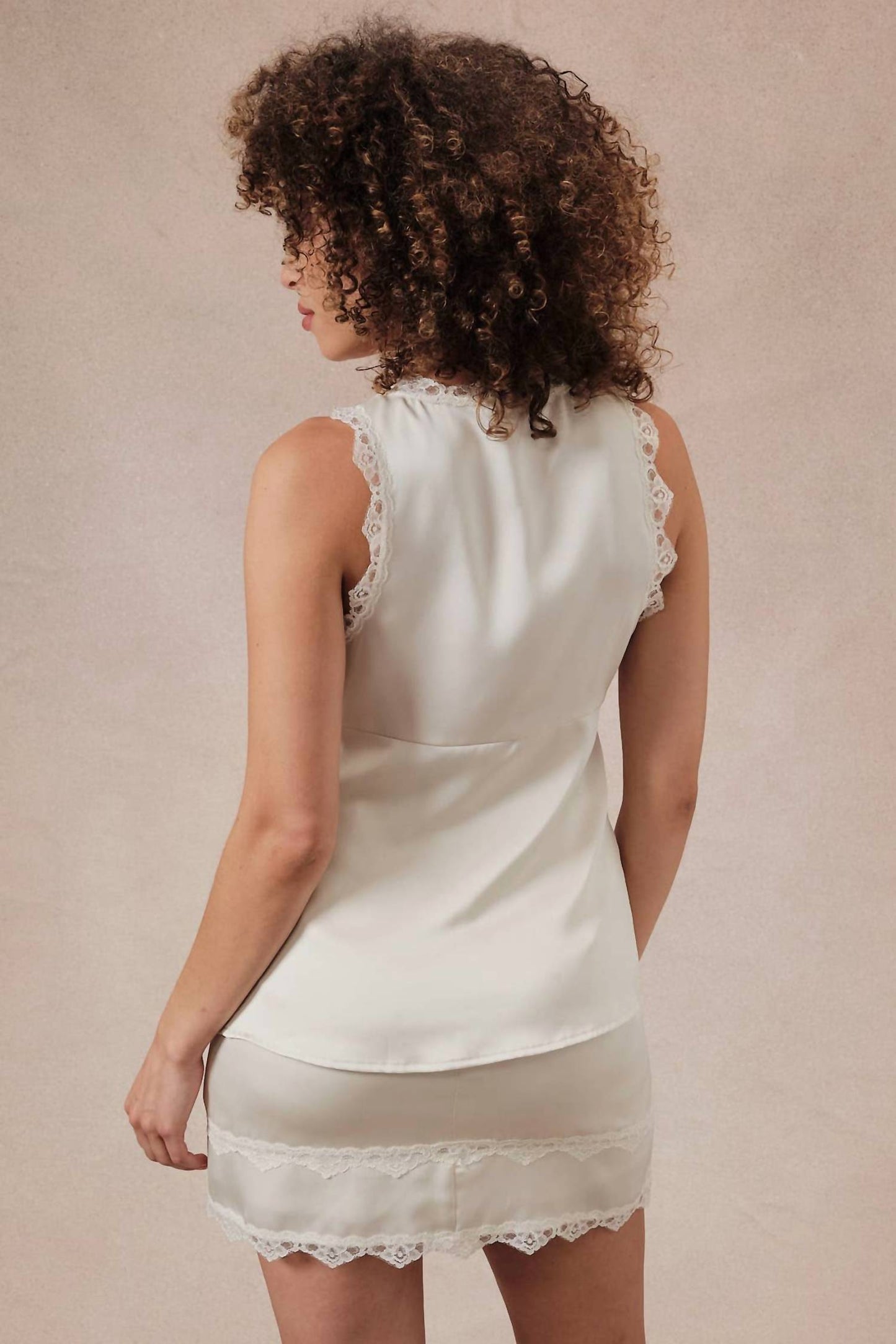 Joslyn Satin Lace Top