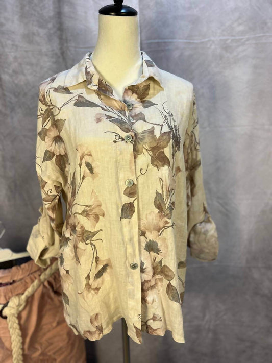 Urban Mangoz - Women's Linen Floral Button Down - Rack Hunt