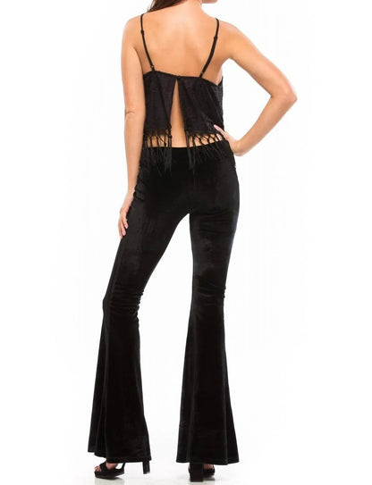 WYLDR - Amina Velvet Flare Pant - Rack Hunt
