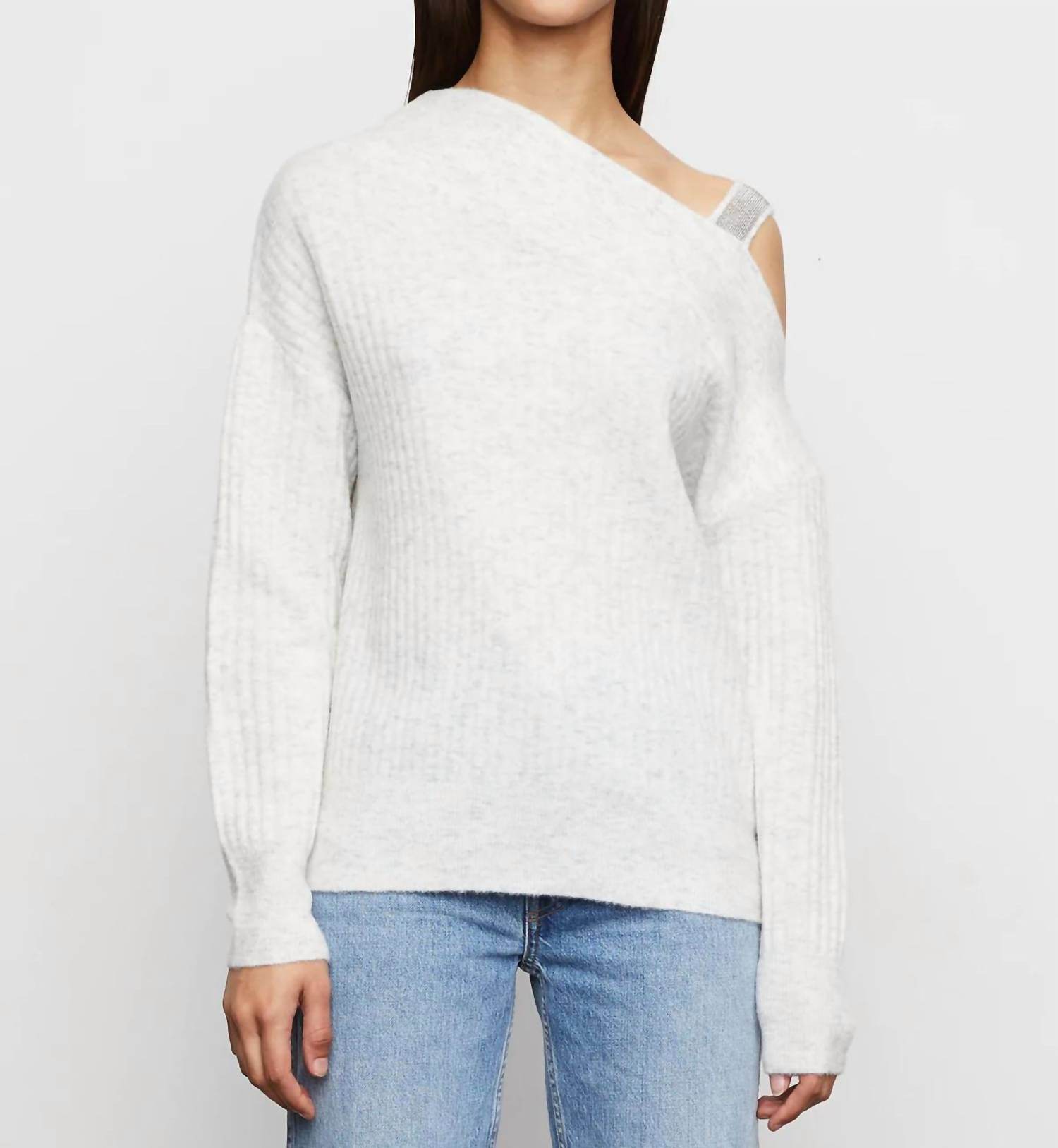 Amanda Maria - KIARA RIBBED ASYMMETRICAL SWEATER - Rack Hunt -