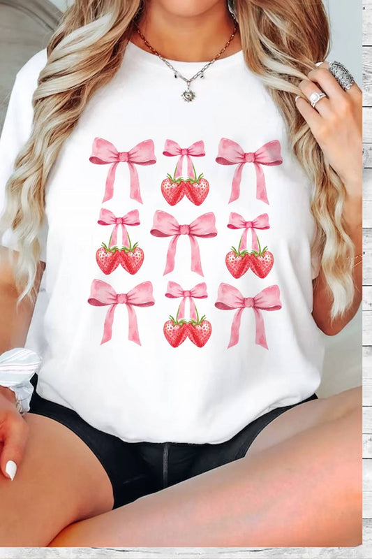 Strawberry Bow Tee