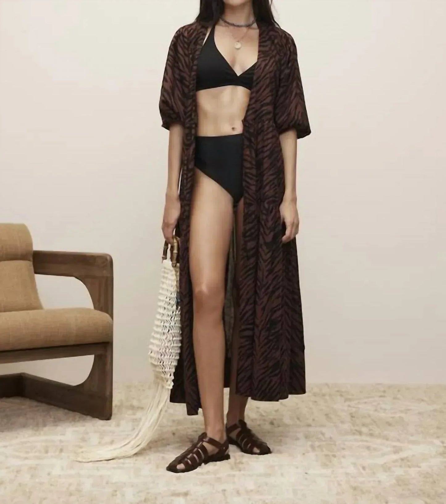 Banana Republic - White Lotus Cotton Wrap Maxi Dress - Rack Hunt