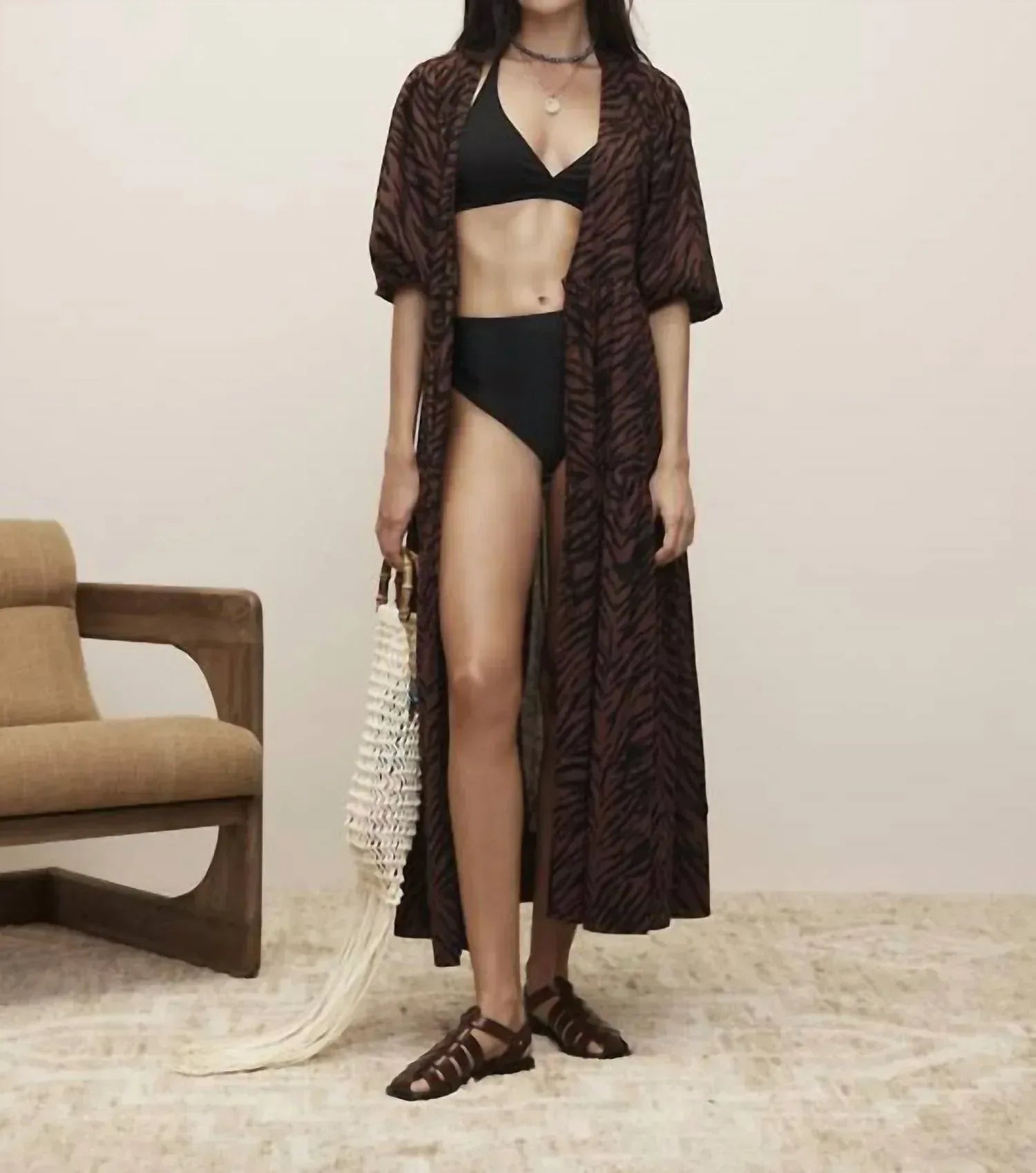Banana Republic - White Lotus Cotton Wrap Maxi Dress - Rack Hunt