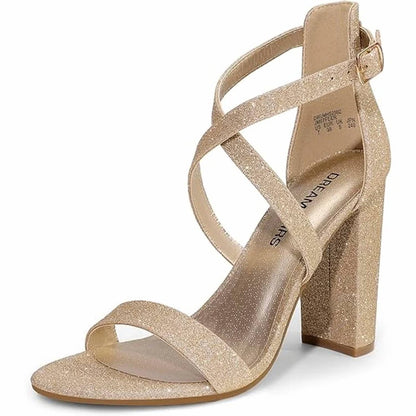 Women's Open Toe Ankle Strap Heels