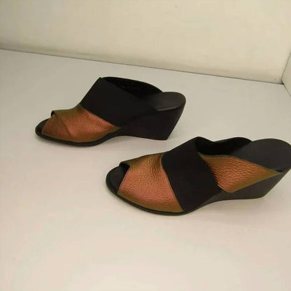Women's Egwazz Wedge Slip-on Peep Toe Sandals