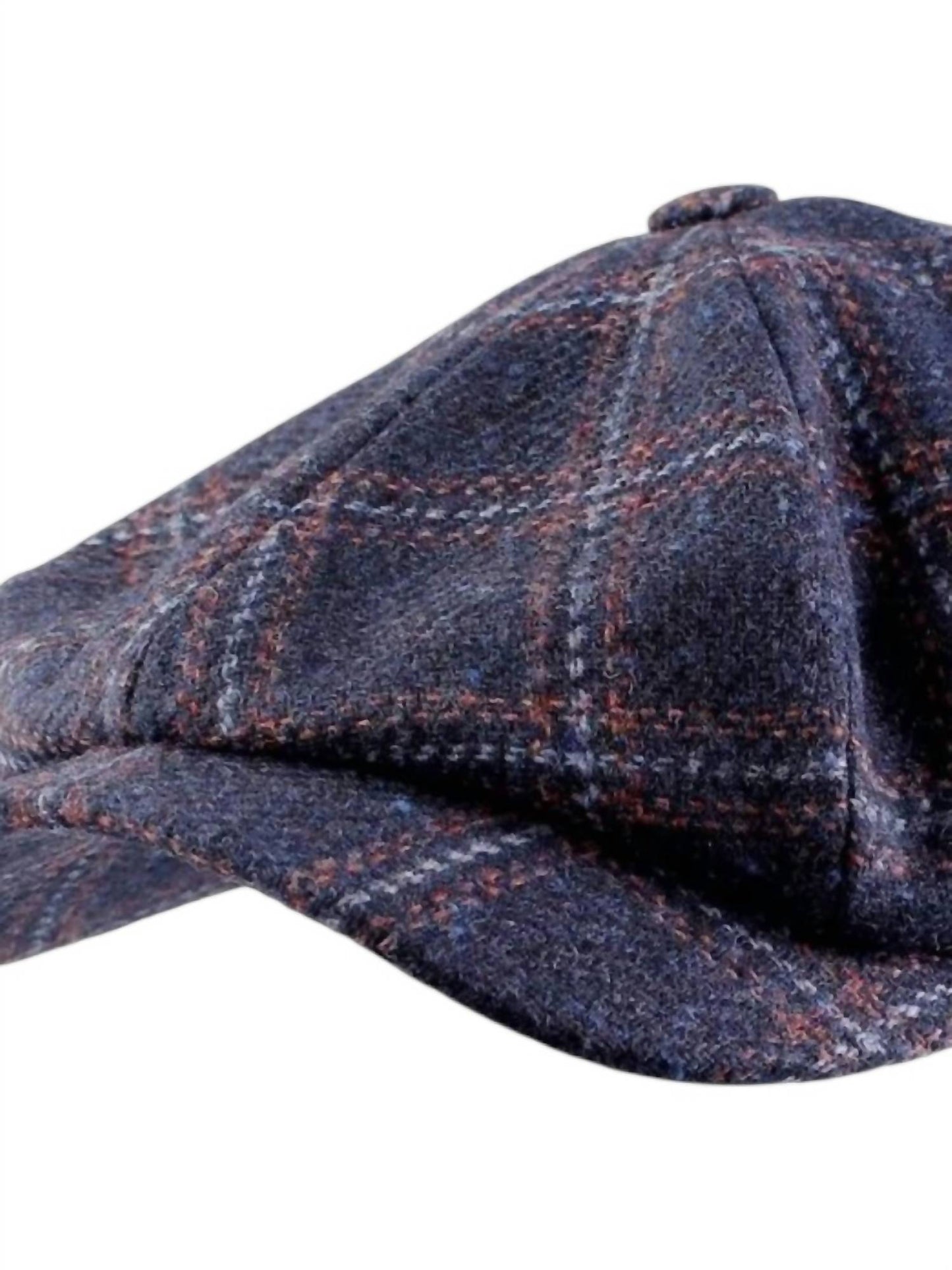 Men's Newsboy Retro Mélange 'lanificio Bottoli' Wool Check 'archive Line' Cap