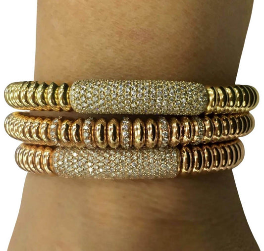 Normani - Women's Ribbed Diamond Stretch Bracelet - Rack Hunt -