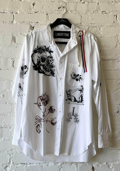 Libertine - Women's Silk Screen Melange Deconstructed Classic Shirt - Rack Hunt