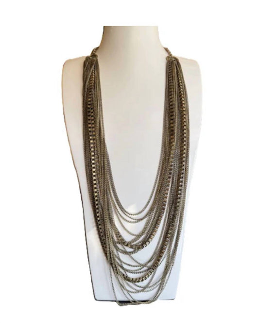 Women's Antique Multichain Long Necklace