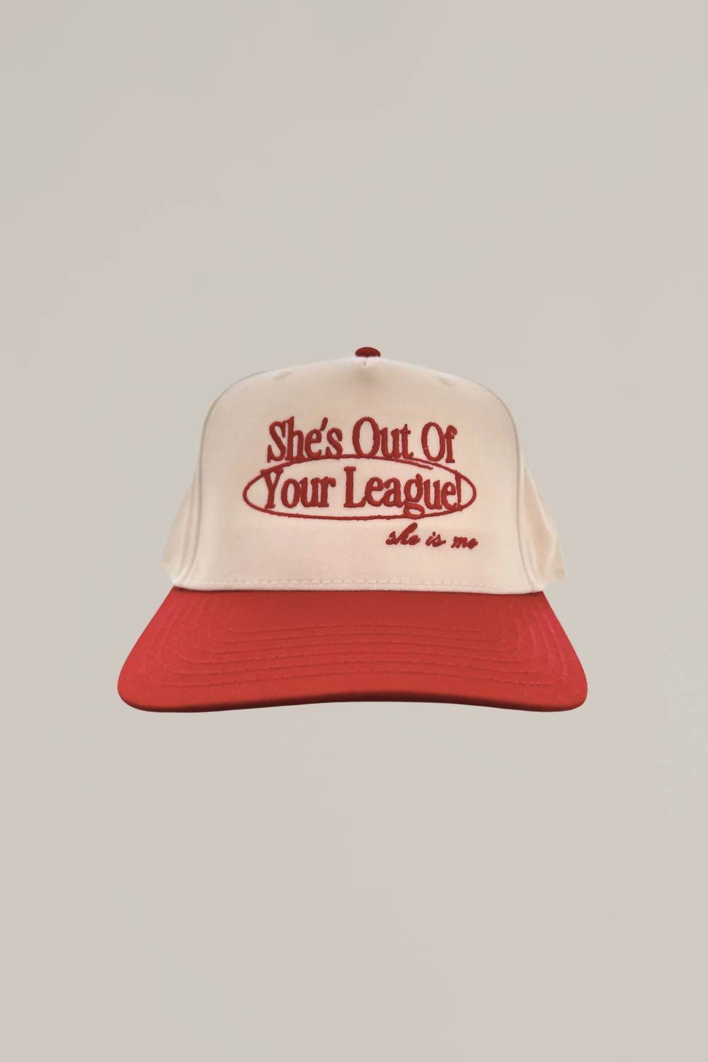 The Happiest - She's Out Of Your League Canvas Trucker Hat - Rack Hunt