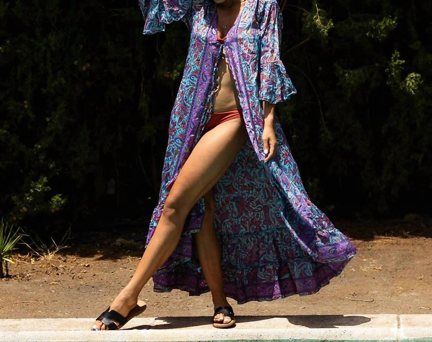 Everleigh Open Front Kaftan Dress