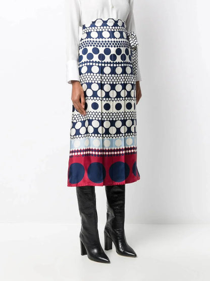 Valentino - Stripe And Dot Skirt - Rack Hunt