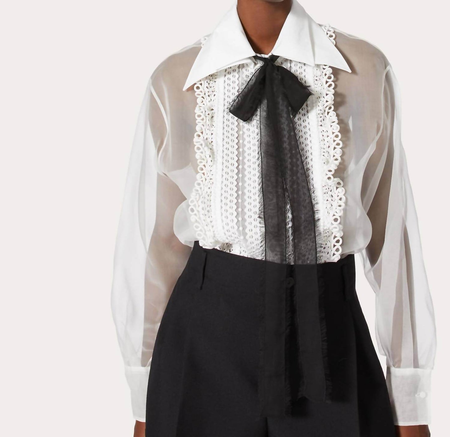 Valentino - Embroidered Organza Shirt - Rack Hunt