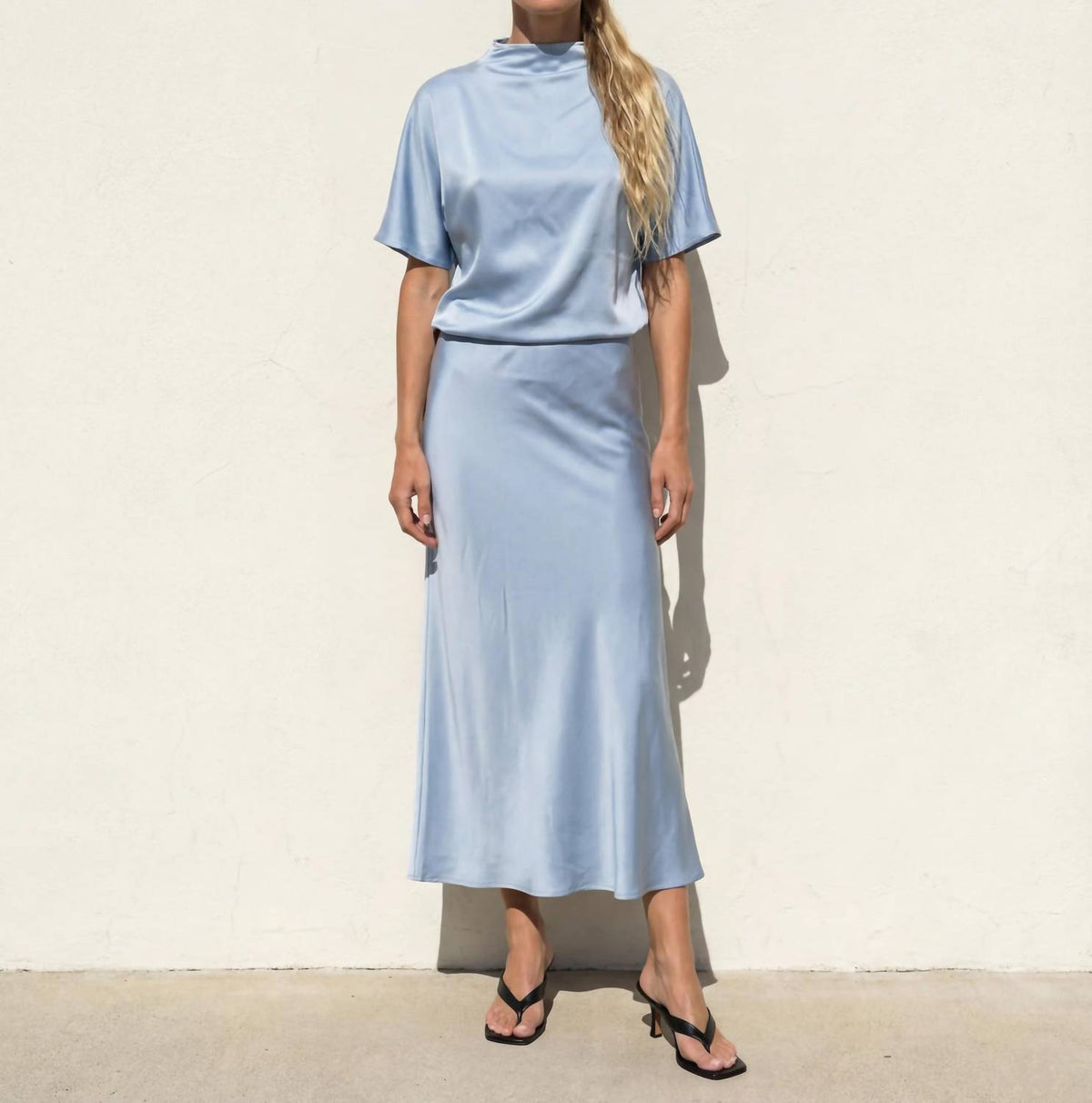 Butter Satin Bias Cut Skirt
