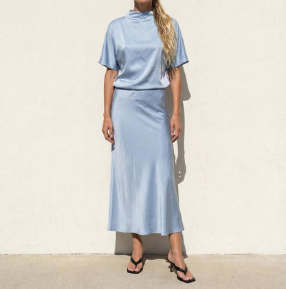 Butter Satin Bias Cut Skirt