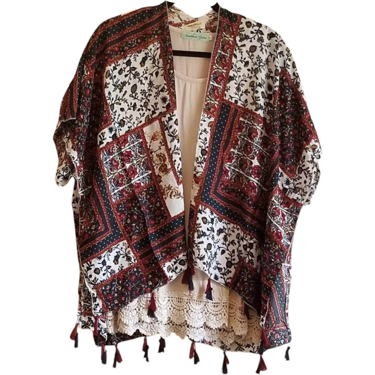 Urban Mangoz - Women's Print Kimono with Tassels - Rack Hunt -