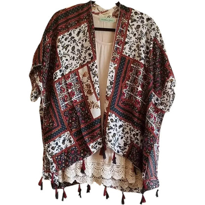Urban Mangoz - Women's Print Kimono with Tassels - Rack Hunt