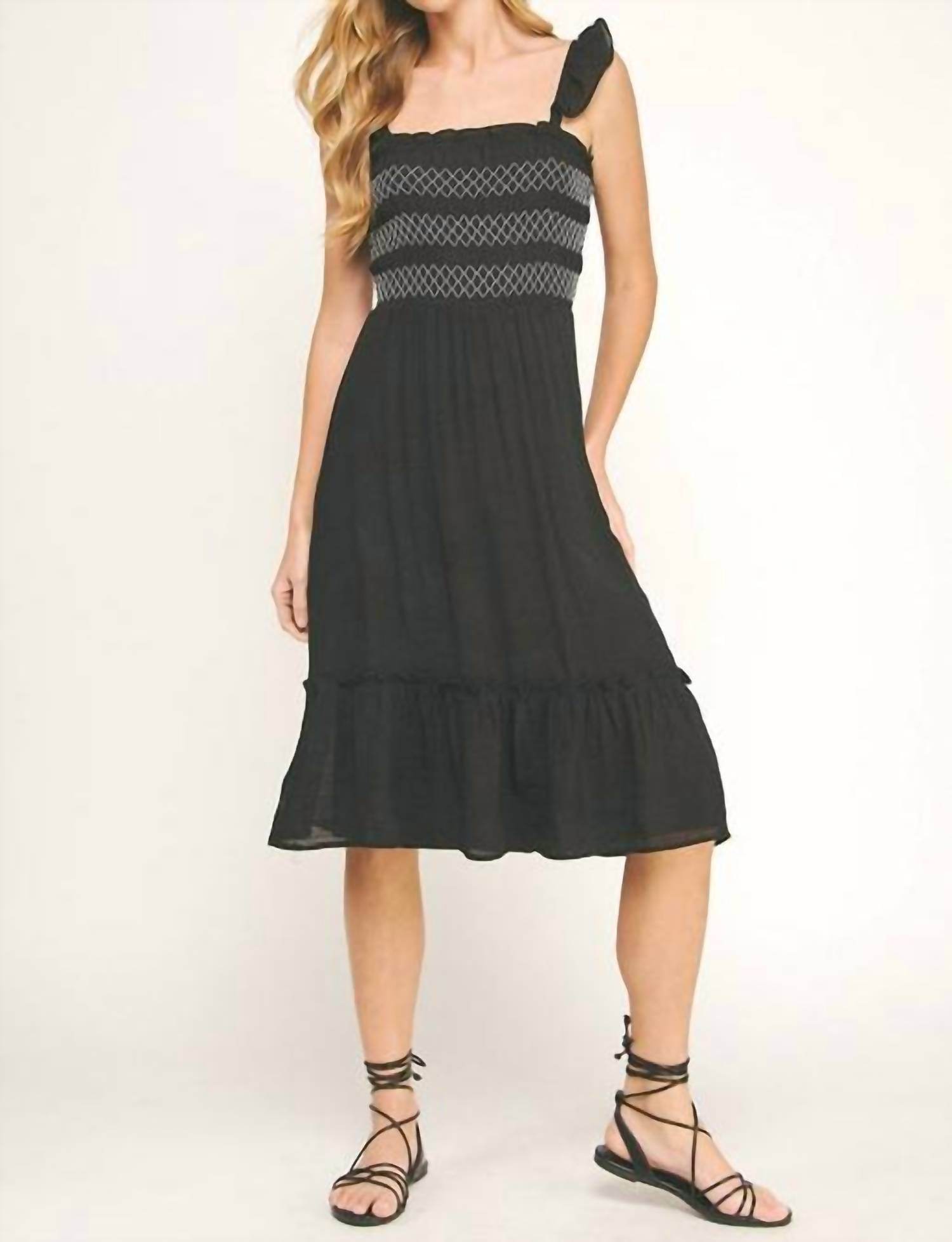 As U Wish - Papaya Gauze Dress With Smocking Details - Rack Hunt