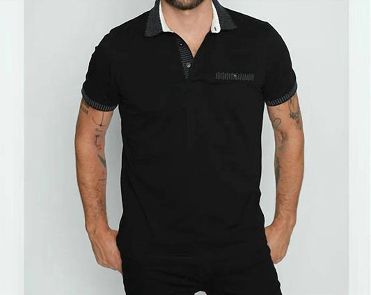 Pocket Polo With Dot Trim