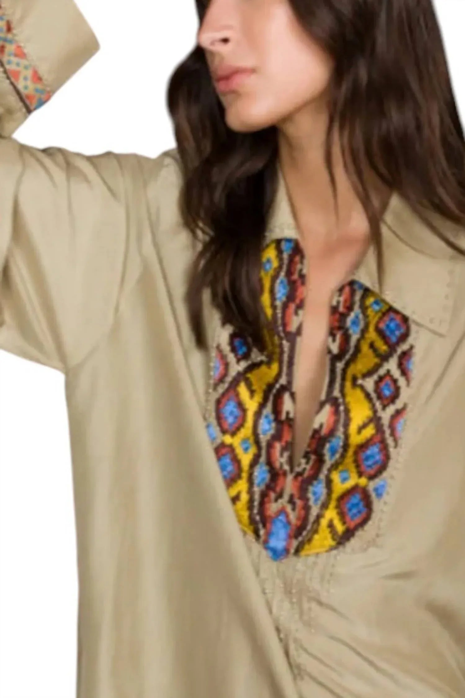 Fortela - Woven Embroidered Midi Dress - Rack Hunt