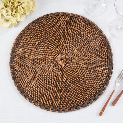 Woven Rattan Placemat Round - Set Of 4