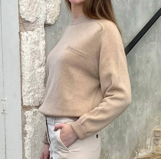Long Sleeve Silk Cashmere Blend Knit Sweater