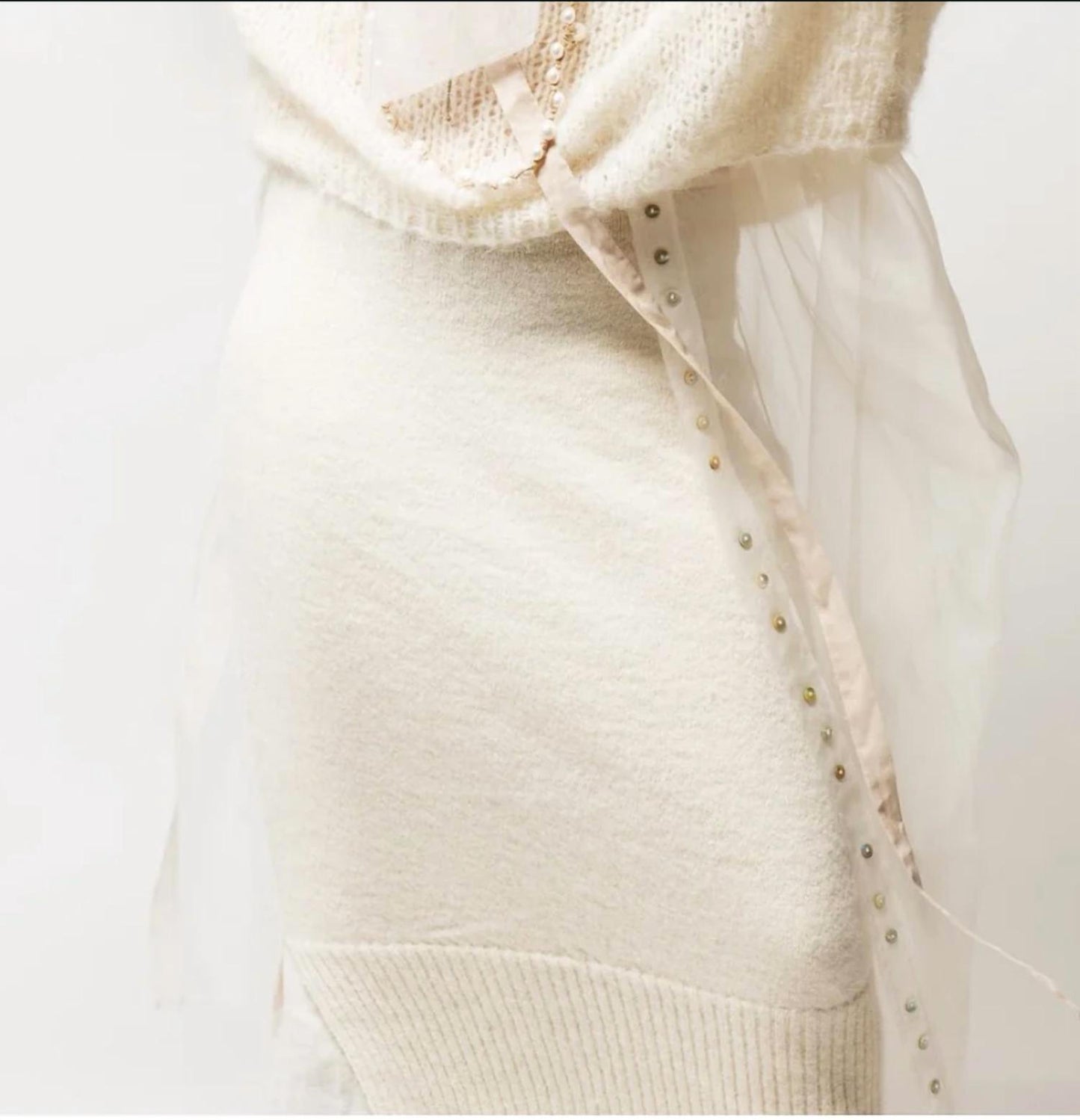 Knit pencil skirt